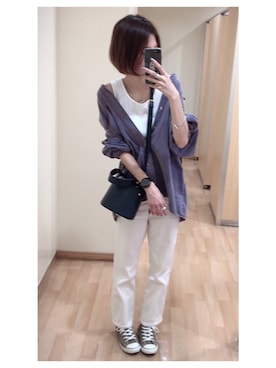 「BEAMS（ビームス）のアイテム（タンクトップ）」を使った、mik_.さん（レディース・162cm）の秋コーディネート