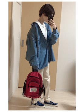 「アイテム（スリッポン）」を使った、mik_.さん（レディース・162cm・20代）の秋コーディネート