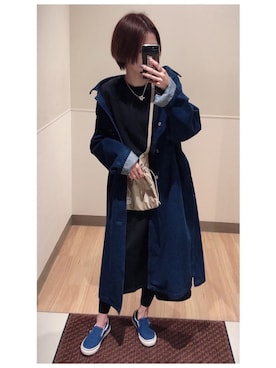 「アイテム（スリッポン）」を使った、mik_.さん（レディース・162cm・20代）の冬コーディネート