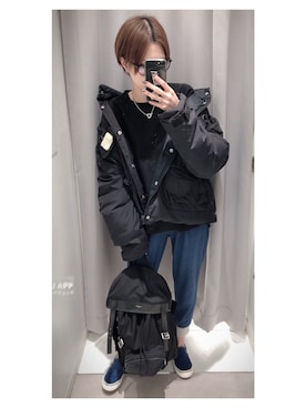 「アイテム（スリッポン）」を使った、mik_.さん（レディース・162cm・20代）の冬コーディネート