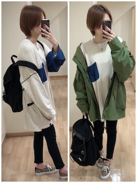 「Ungrid（アングリッド）のハイウエストスキニーデニム（デニムパンツ）」を使った、mik_.さん（レディース・162cm）の春コーディネート
