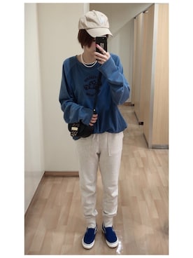 「アイテム（スリッポン）」を使った、mik_.さん（レディース・162cm・20代）の春コーディネート