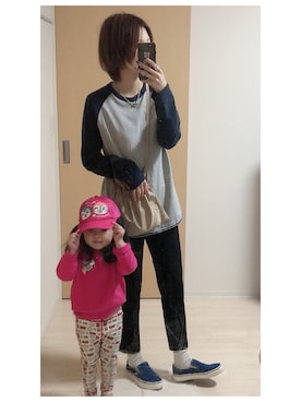 「アイテム（スリッポン）」を使った、mik_.さん（レディース・162cm・20代）の春コーディネート