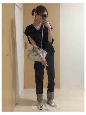 「Marc by Marc Jacobs（マークバイマークジェイコブス）のアイテム（アナログ腕時計）」を使った、mik_.さん（レディース・162cm）の夏コーディネート