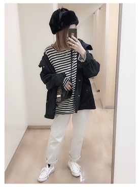 「LAURA DI MAGGIO（ローラディマッジオ）のアイテム」を使った、mik_.さん（レディース・162cm）の冬コーディネート