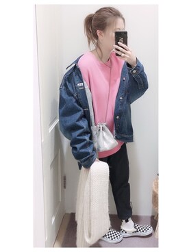 「NIKE(ナイキ)のアイテム(その他パンツ)」を使った、mik_.さん(レディース・162cm)の冬コーディネート