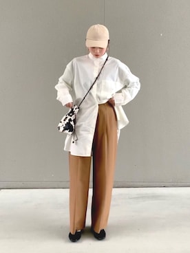 「UNIQLO U」｜OKIRIさん（レディース・161cm）の春コーディネート