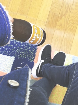 「GRL（グレイル）のアイテム（デニムジャケット）」を使った、umi.さん（レディース・150cm）の冬コーディネート