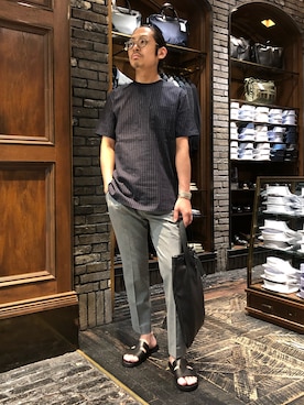 nano・universe 名古屋ラシック STAFFさん(メンズ・170cm)の夏コーディネート