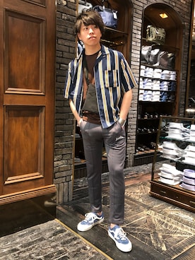 「LET IT RIDE（レットイットライド）のアイテム」を使った、nano・universe 名古屋ラシック STAFFさん（メンズ・170cm）の夏コーディネート