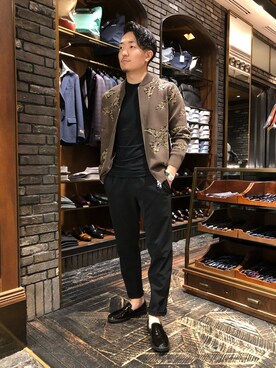 「Rivieras（リビエラ）のアイテム」を使った、nano・universe 名古屋ラシック STAFFさん（メンズ・170cm）の秋コーディネート