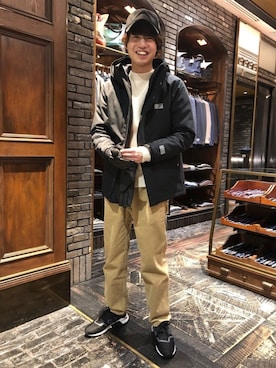 「NANO universe（ナノユニバース）のアイテム（マウンテンパーカー）」を使った、nano・universe 名古屋ラシック STAFFさん（メンズ・170cm）の冬コーディネート