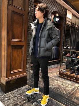 「NANO universe（ナノユニバース）のアイテム（スニーカー）」を使った、nano・universe 名古屋ラシック STAFFさん（メンズ・170cm）の冬コーディネート