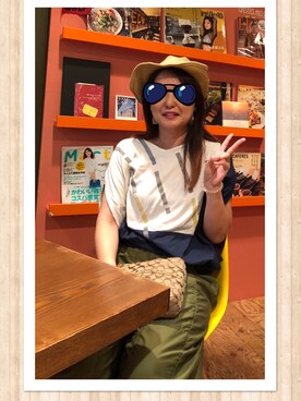 「Betty Smith（ベティスミス）のアイテム（カーゴパンツ、グリーン系）」を使った、shiikaさん（レディース・168cm）の秋コーディネート