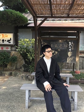 「MARTINE ROSE（マーティンローズ）のアイテム（スニーカー）」を使った、こうたさん（メンズ・167cm）の秋コーディネート