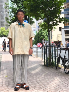 「TIMEX（タイメックス）のアイテム（腕時計）」を使った、tenkuluさん（メンズ・174cm）の夏コーディネート