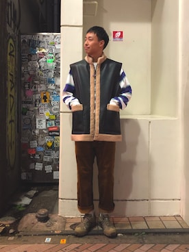 「秋のカフェオレコーデ」｜「アイテム（その他アウター）」を使った、tenkuluさん（メンズ・174cm）の秋コーディネート