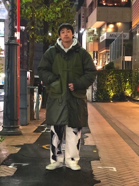 「MANASTASH（マナスタッシュ）のアイテム（ジャケット/アウター）」を使った、tenkuluさん（メンズ・174cm）の秋コーディネート