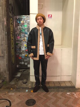 「Needles（ニードルス）のアイテム（その他アウター）」を使った、tenkuluさん（メンズ・174cm）の冬コーディネート