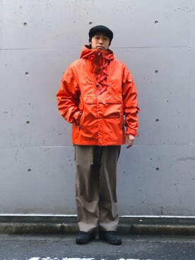 「meanswhile（ミーンズワイル）のアイテム（パンツ）」を使った、tenkuluさん（メンズ・174cm）の冬コーディネート