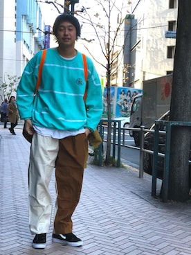 「BEAVER ORIGINAL（ビーバーオリジナル）のアイテム」を使った、tenkuluさん（メンズ・174cm）の冬コーディネート