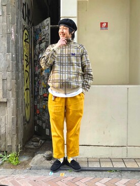 「Needles（ニードルス）のアイテム（ブルゾン）」を使った、tenkuluさん（メンズ・174cm）の春コーディネート