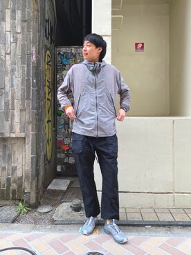 「and wander（アンドワンダー）のアイテム（ジャケット/アウター）」を使った、tenkuluさん（メンズ・174cm）の春コーディネート
