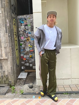 「and wander（アンドワンダー）のアイテム（ジャケット/アウター）」を使った、tenkuluさん（メンズ・174cm）の夏コーディネート