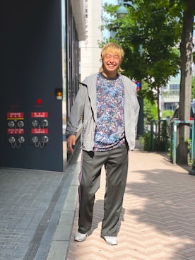 「and wander（アンドワンダー）のアイテム（ジャケット/アウター）」を使った、tenkuluさん（メンズ・174cm）の夏コーディネート