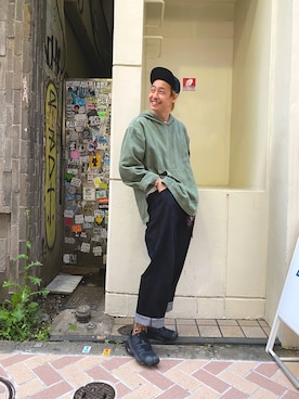 「ラブアンドピース2020」｜「アイテム（ブルゾン）」を使った、tenkuluさん（メンズ・174cm）の秋コーディネート