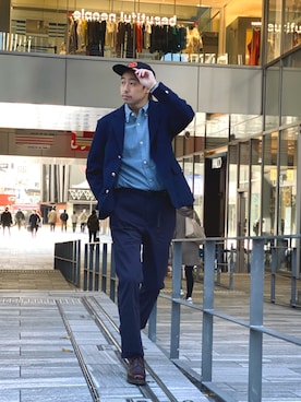 「Gramicci（グラミチ）のアイテム（チノパンツ）」を使った、tenkuluさん（メンズ・174cm）の冬コーディネート