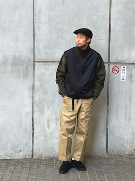 「ABU GARCIA（アブ・ガルシア）のアイテム（ベスト）」を使った、tenkuluさん（メンズ・174cm）の冬コーディネート