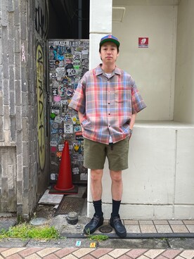 「MANASTASH（マナスタッシュ）のアイテム（レッグウェア）」を使った、tenkuluさん（メンズ・174cm）の夏コーディネート