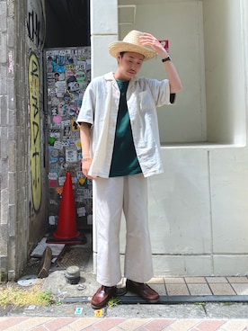 「MANASTASH（マナスタッシュ）のアイテム（レッグウェア）」を使った、tenkuluさん（メンズ・174cm）の夏コーディネート