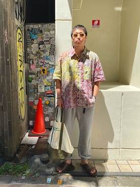 「MANASTASH（マナスタッシュ）のアイテム（バッグ）」を使った、tenkuluさん（メンズ・174cm）の夏コーディネート