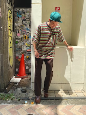 「MANASTASH（マナスタッシュ）のアイテム（レッグウェア）」を使った、tenkuluさん（メンズ・174cm）の夏コーディネート