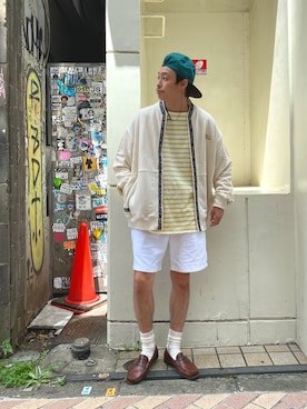 「MANASTASH（マナスタッシュ）のアイテム（レッグウェア）」を使った、tenkuluさん（メンズ・174cm）の夏コーディネート