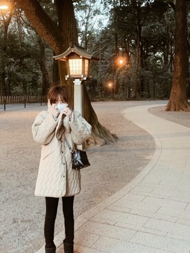 「ETRE TOKYO（エトレトウキョウ）のアイテム（その他アウター）」を使った、ricchan715さん（レディース・157cm）の冬コーディネート