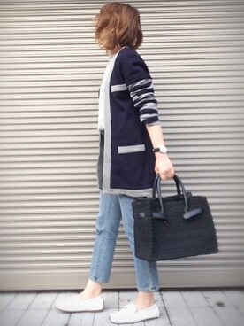 「FIL DE FER（フィルデフェール）のアイテム（パンツ）」を使った、chikaさん（レディース・162cm）の春コーディネート