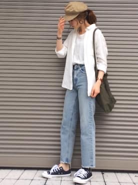 「TODAYFUL（トゥデイフル）のVintageトートバッグ（トートバッグ）」を使った、chikaさん（レディース・162cm）の秋コーディネート