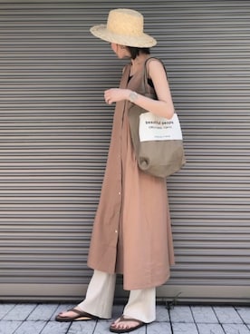 「RAINBOW（レインボー）のアイテム」を使った、chikaさん（レディース・162cm）の夏コーディネート