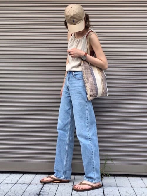 6（ロク）の「＜6(ROKU)＞COTTON RIB HALTER NECK CAMISOLE