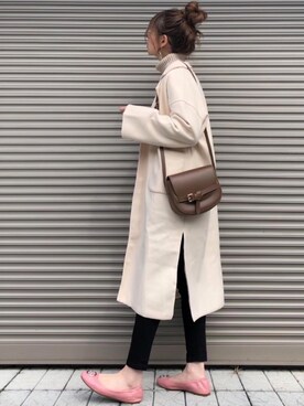 「Ungrid（アングリッド）のハイウエストスキニーデニム（デニムパンツ）」を使った、chikaさん（レディース・162cm）の冬コーディネート