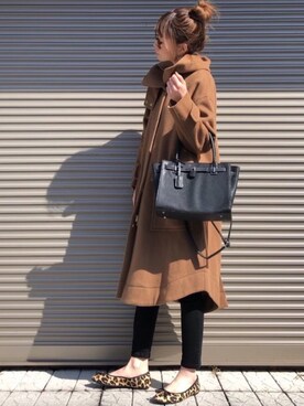 「Ungrid（アングリッド）のハイウエストスキニーデニム（デニムパンツ）」を使った、chikaさん（レディース・162cm）の冬コーディネート