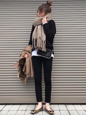 「Emma Taylor（エマテイラー）のアイテム（ブルゾン）」を使った、chikaさん（レディース・162cm）の冬コーディネート