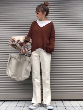 「COLD BREAKER（コールドブレーカー）のアイテム（その他アウター）」を使った、chikaさん（レディース・162cm）の冬コーディネート