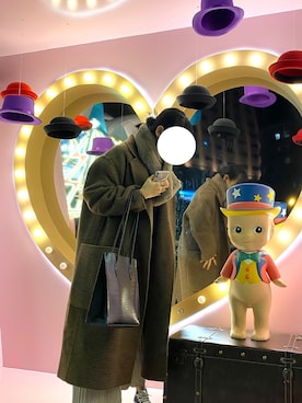 「TODAYFUL（トゥデイフル）のアイテム（ダッフルコート）」を使った、綾さん（レディース・166cm）の冬コーディネート