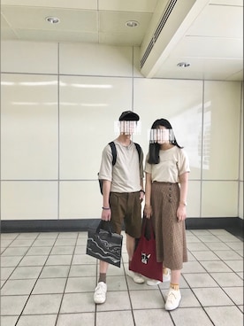 「disney」｜「アイテム（アナログ腕時計）」を使った、仁さん（レディース・164cm）の春コーディネート