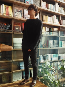 「STUDIOUS（ステュディオス）のアイテム（その他シューズ）」を使った、shuさん（メンズ・175cm）の秋コーディネート