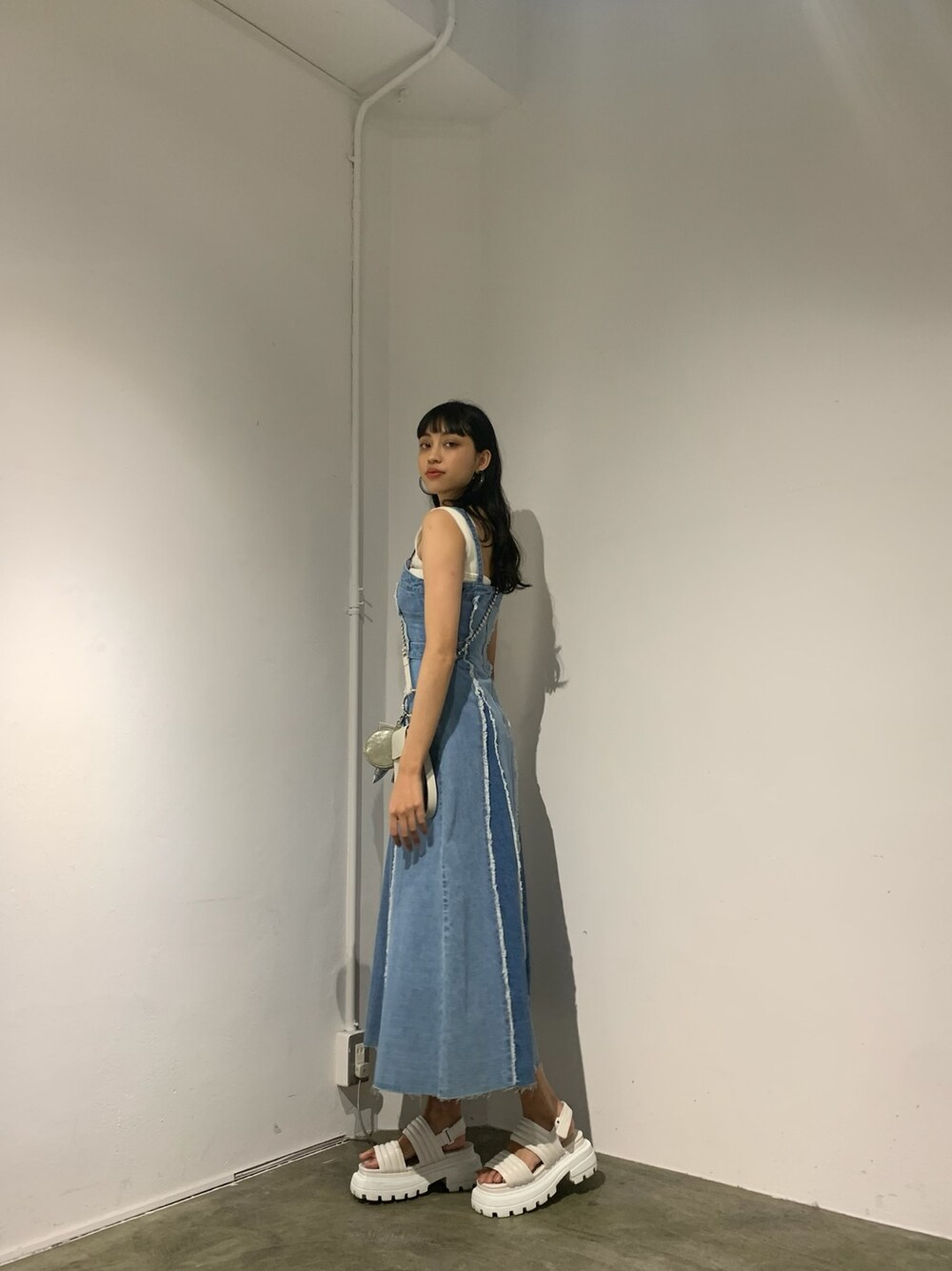 サイドベルト デニム ワンピース 人気 サイドベルトデニムワンピース人気 (ワンピース) 84027932【BUYMA】
